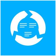 Chevron Chart icon on a blue background N11