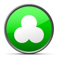 Venn Diagram icon on a round button N48