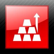 Gold icon on a square button N2