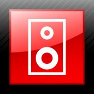 Audio Speaker icon on a square button N6