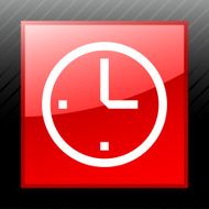 Clock icon on a square button N2