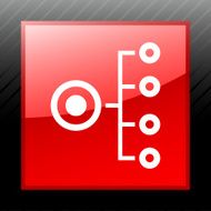 Organization Chart icon on a square button N18