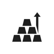 Gold icon on a white background