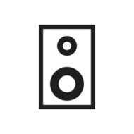 Audio Speaker icon on a white background N8