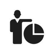 Businessman icon on a white background N130