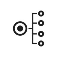 Organization Chart icon on a white background N27
