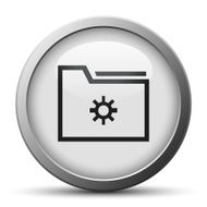 Folder icon on a silver button N2