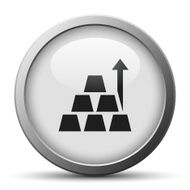 Gold icon on a silver button