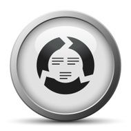 Chevron Chart icon on a silver button N8