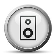 Audio Speaker icon on a silver button N2