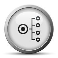 Organization Chart icon on a silver button N5