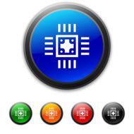 Computer Chip icon on round buttons N5
