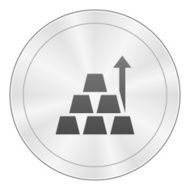 Gold icon on a round button N4