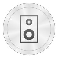 Audio Speaker icon on a round button N14