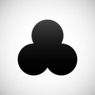 Venn Diagram icon on a white background N28