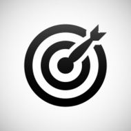Target icon on a white background N54