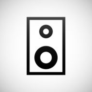 Audio Speaker icon on a white background N9