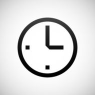 Clock icon on a white background N2