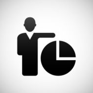 Businessman icon on a white background N131