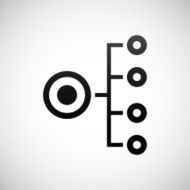 Organization Chart icon on a white background N28
