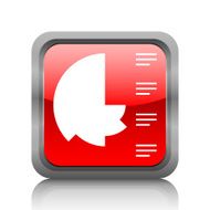 Coxcomb Chart icon on a square button N21