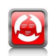 Chevron Chart icon on a square button N40