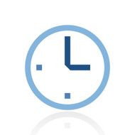 Clock icon on a white background N3