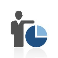 Businessman icon on a white background N132