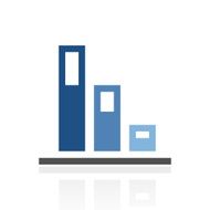 Bar Graph icon on a white background N134