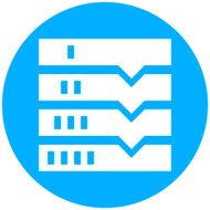 Flowchart icon on a round button N157