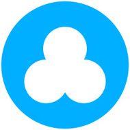 Venn Diagram icon on a round button N51