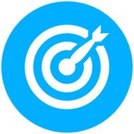 Target icon on a round button N82