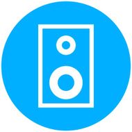 Audio Speaker icon on a round button N15