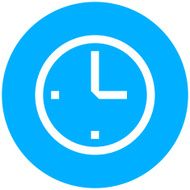 Clock icon on a round button N5