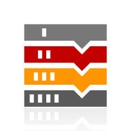 Flowchart icon on a white background N107
