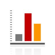 Bar Graph icon on a white background N135