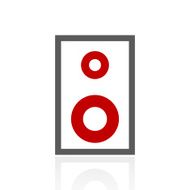 Audio Speaker icon on a white background N11