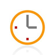 Clock icon on a white background N4