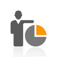 Businessman icon on a white background N133