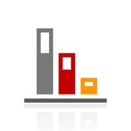 Bar Graph icon on a white background N136