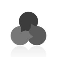 Venn Diagram icon on a white background N30