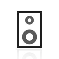 Audio Speaker icon on a white background N12