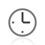 Clock icon on a white background N5