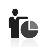 Businessman icon on a white background N134