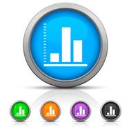 Bar Graph icon on round buttons N41