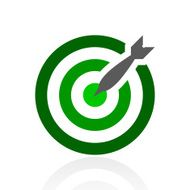 Target icon on a white background N58