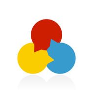 Venn Diagram icon on a white background N31