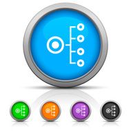 Organization Chart icon on round buttons N10