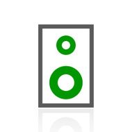 Audio Speaker icon on a white background N13