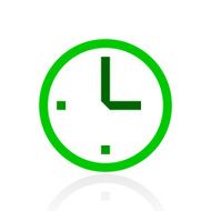 Clock icon on a white background N6